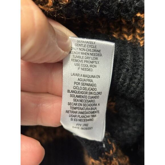 Earth Toned Striped Sweater M Full Circle Trends - Picture 4 of 6